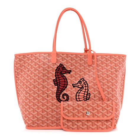 goyard sea horse|GOYARD Goyardine Embroidered Seahorse Reversible Anjou.